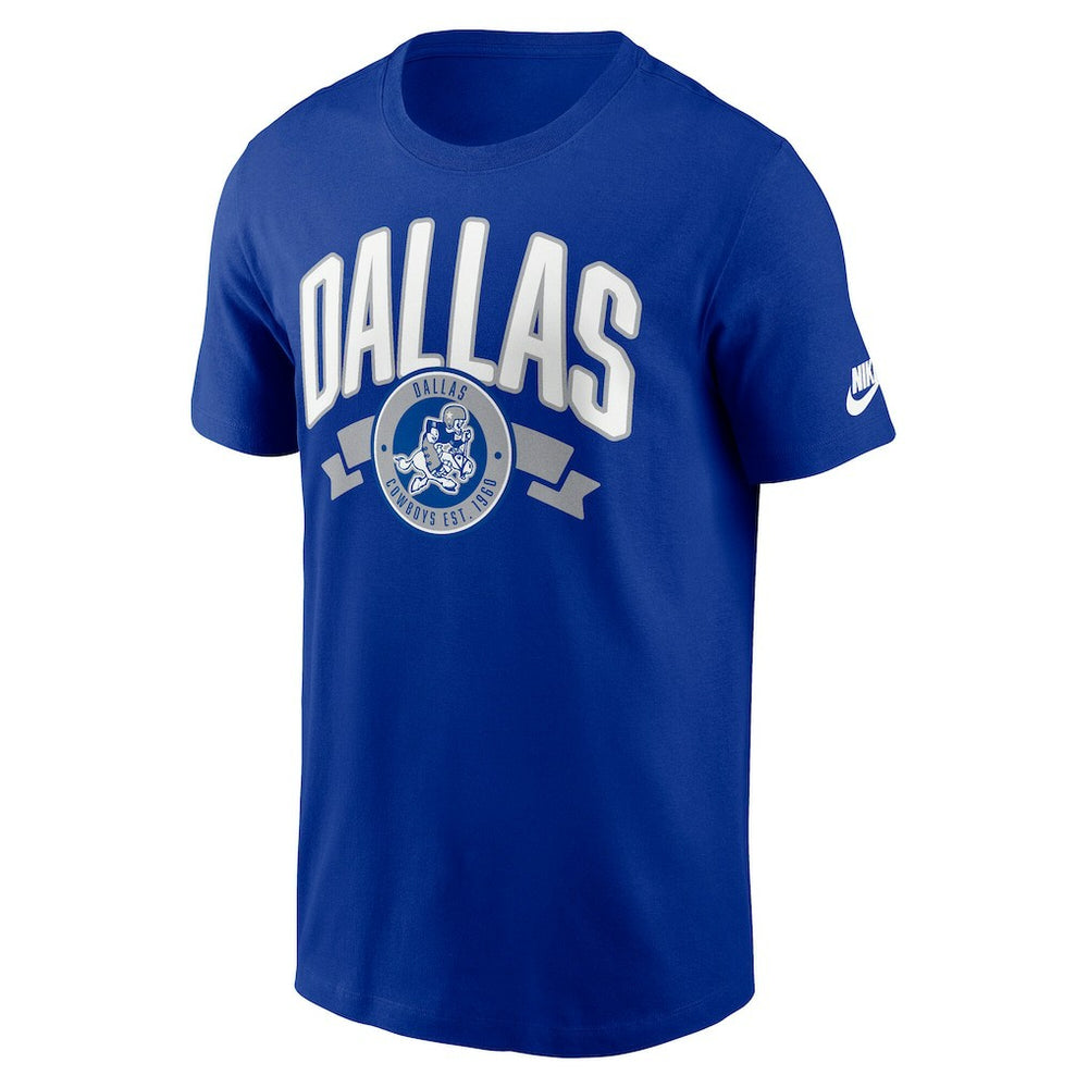 Dallas Cowboys Rewind Front and Back Hit Essential T-Shirt Royal | Nike for Sale