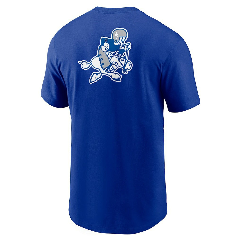 Dallas Cowboys Rewind Front and Back Hit Essential T-Shirt Royal | Nike for Sale