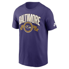 Baltimore Ravens Rewind Front and Back Hit Essential T-Shirt Purple | Nike for Sale