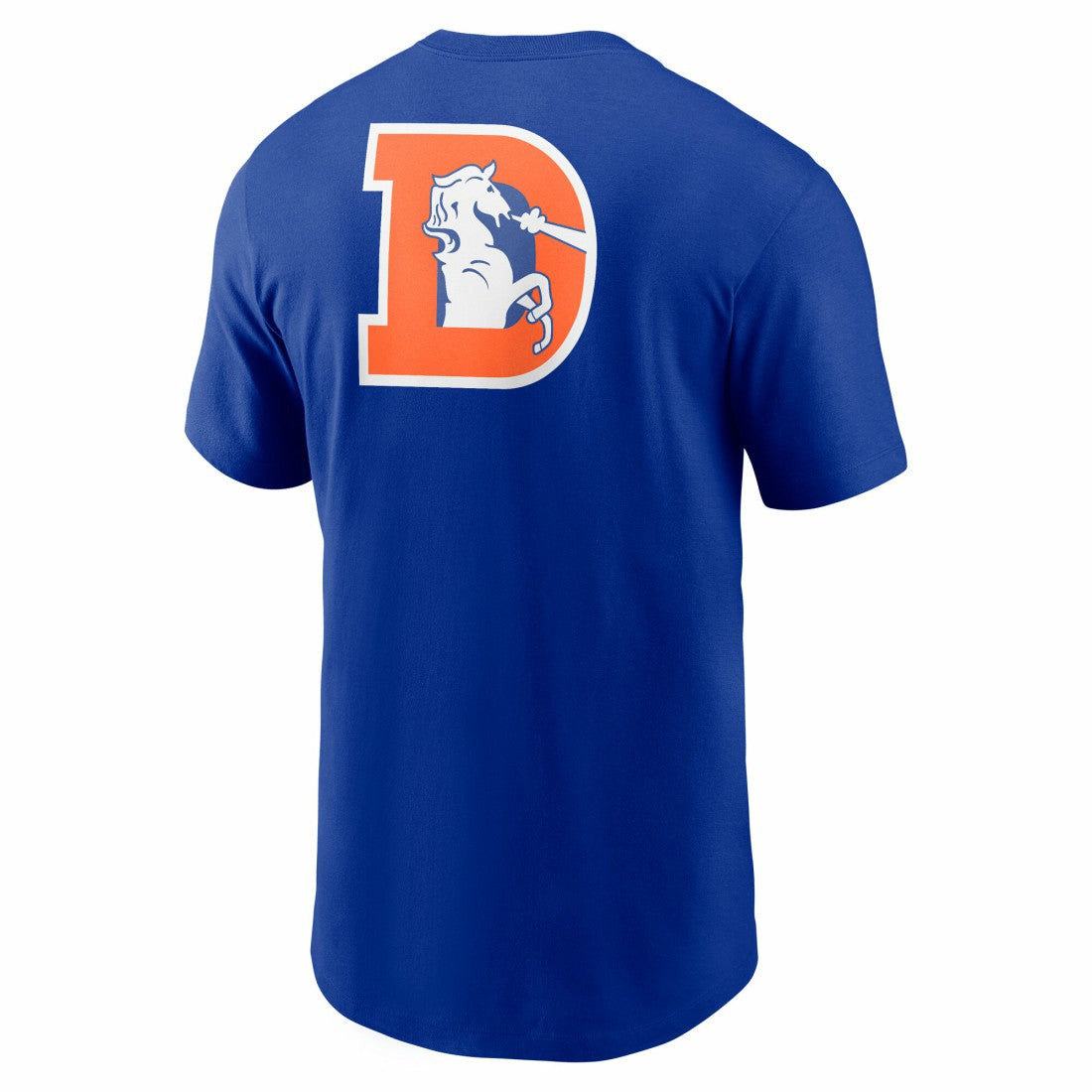 Denver Broncos Rewind Front and Back Hit Essential T-Shirt Royal | Nike for Sale