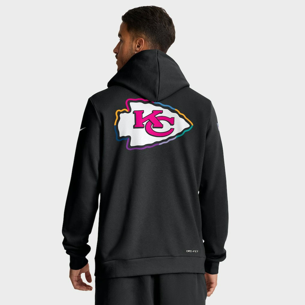 Kansas City Chiefs Tall 2025 NFL Crucial Catch Sideline Standard Issue Dri-FIT Hoodie Black | Nike for Sale