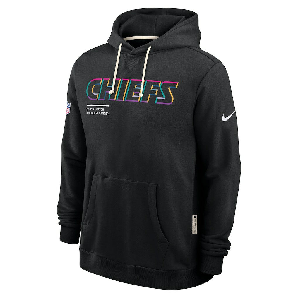 Kansas City Chiefs Tall 2025 NFL Crucial Catch Sideline Standard Issue Dri-FIT Hoodie Black | Nike for Sale