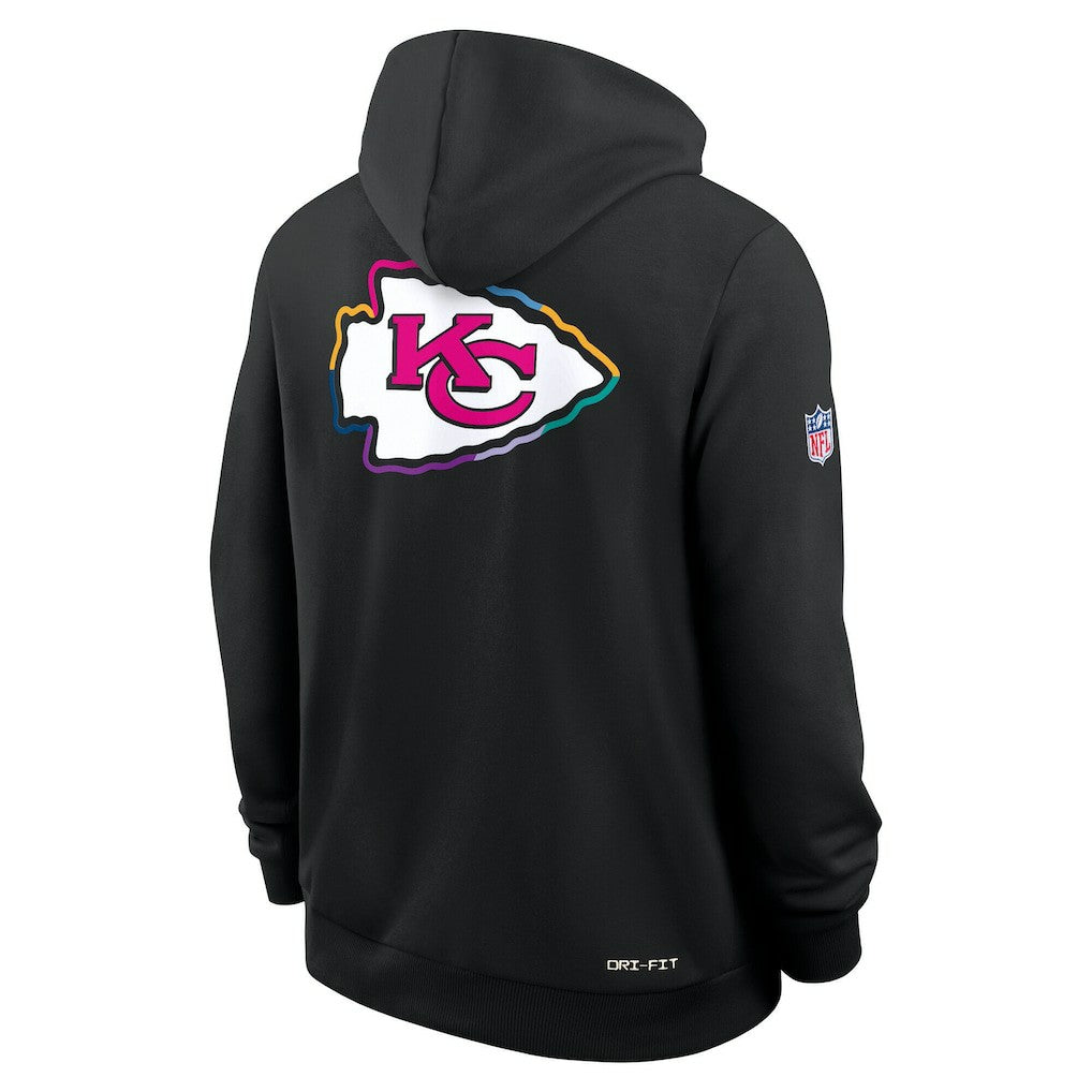 Kansas City Chiefs Tall 2025 NFL Crucial Catch Sideline Standard Issue Dri-FIT Hoodie Black | Nike for Sale