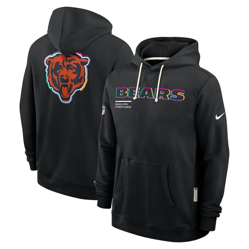 Chicago Bears Tall 2025 NFL Crucial Catch Sideline Standard Issue Dri-FIT Hoodie Black | Nike for Sale