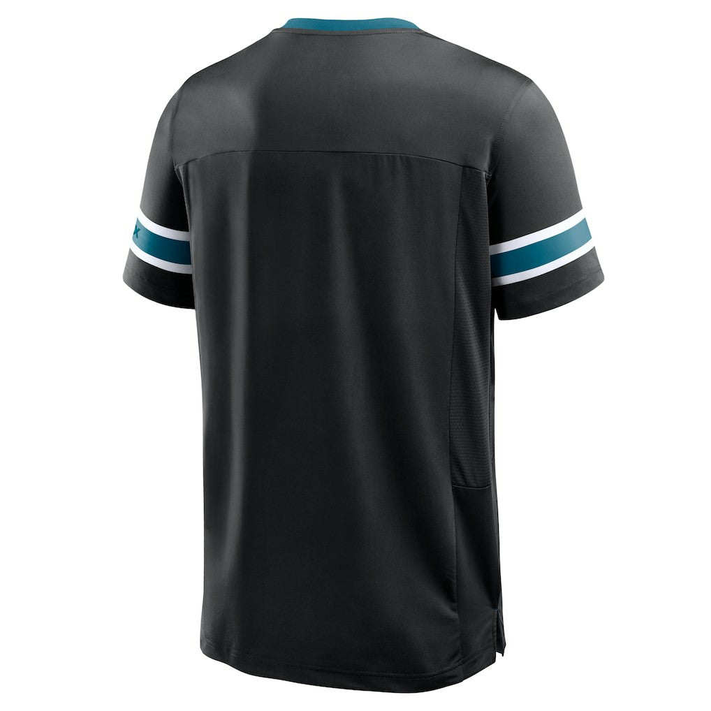 Jacksonville Jaguars Hometown Premium Hashmark V-Neck T-Shirt Black | Fanatics