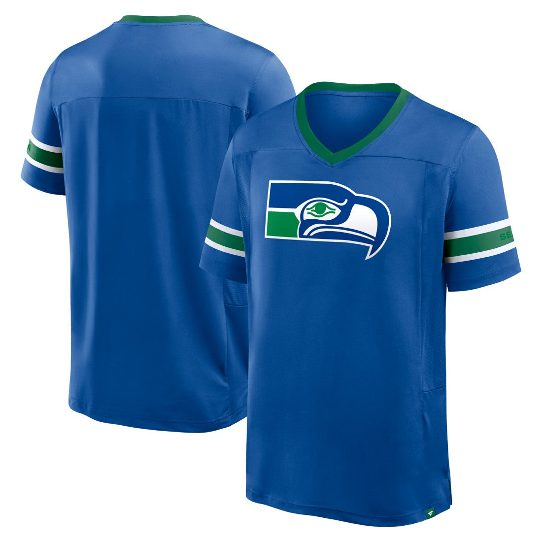 Seattle Seahawks Hometown Premium Hashmark V-Neck T-Shirt Royal | Fanatics
