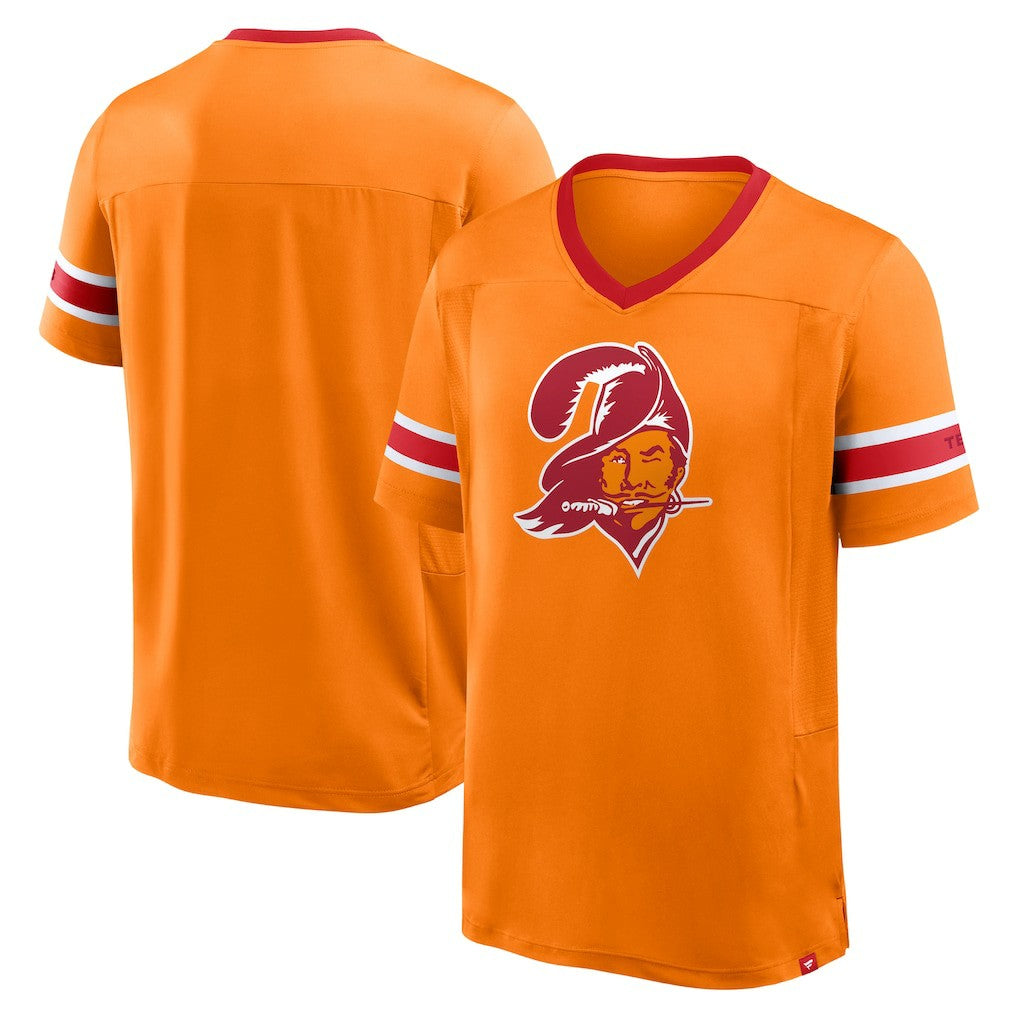 Tampa Bay Buccaneers Hometown Premium Hashmark V-Neck T-Shirt Orange | Fanatics