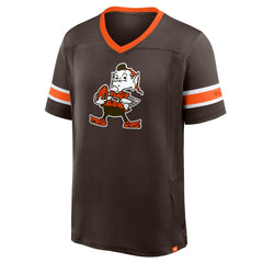 Cleveland Browns Hometown Premium Hashmark V-Neck T-Shirt Brown | Fanatics
