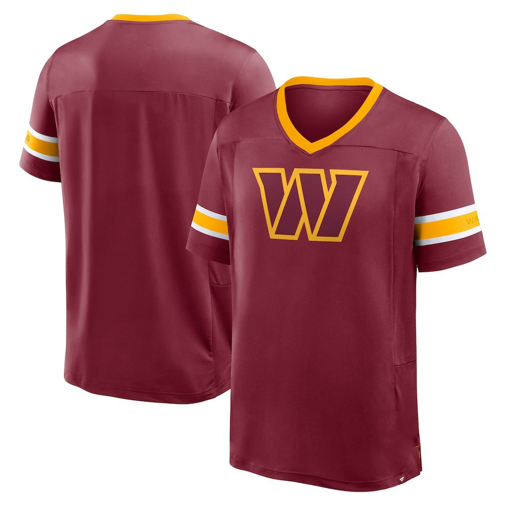 Washington Commanders Hometown Premium Hashmark V-Neck T-Shirt Burgundy | Fanatics