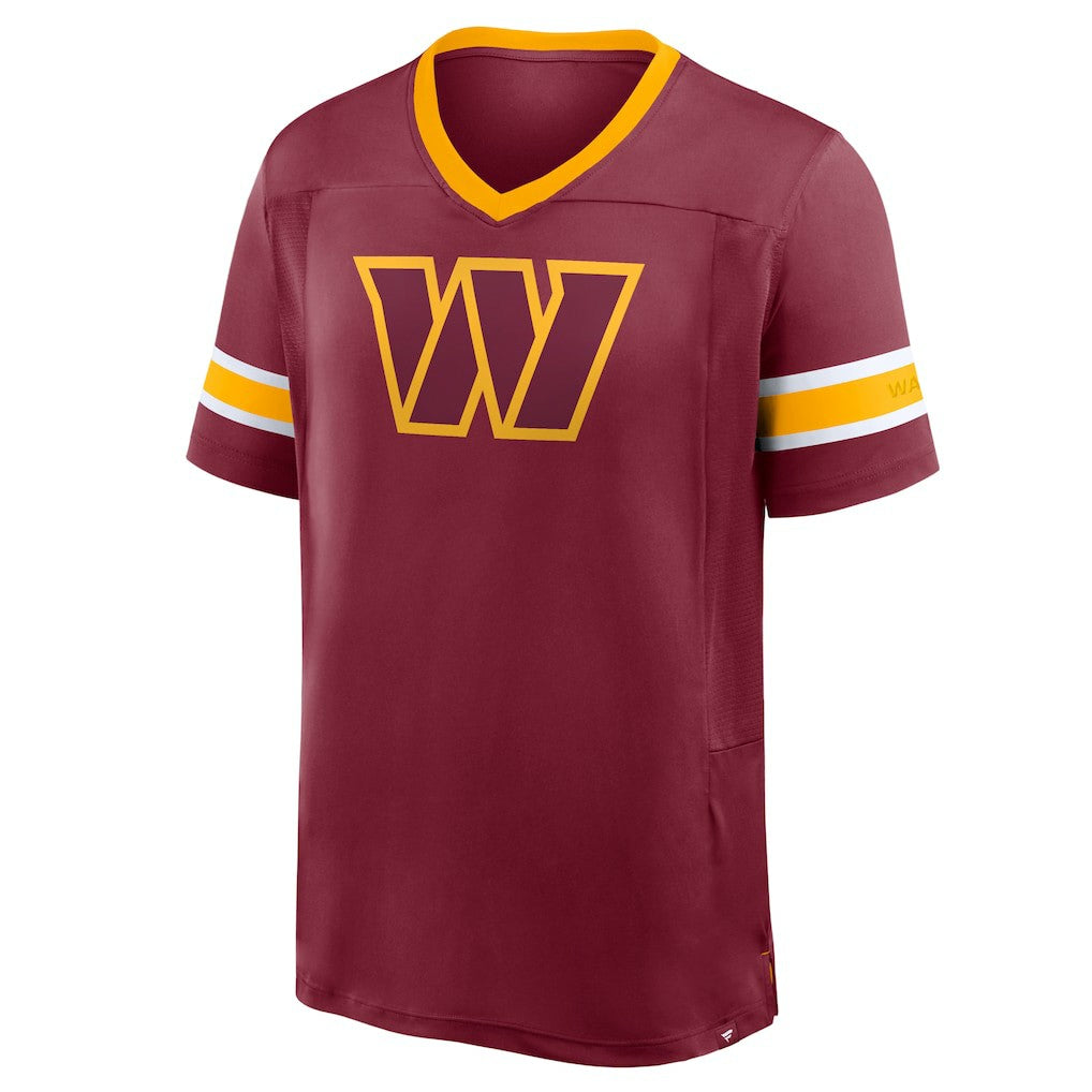 Washington Commanders Hometown Premium Hashmark V-Neck T-Shirt Burgundy | Fanatics