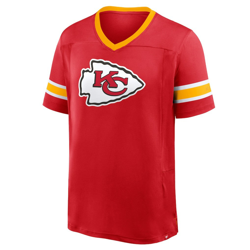 Kansas City Chiefs Hometown Premium Hashmark V-Neck T-Shirt Red | Fanatics