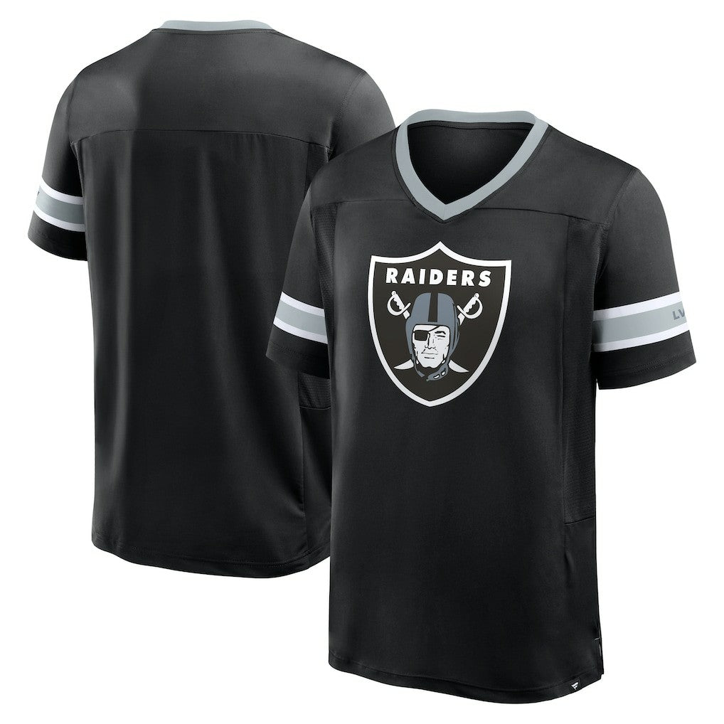 Las Vegas Raiders Hometown Premium Hashmark V-Neck T-Shirt Black | Fanatics