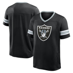 Las Vegas Raiders Hometown Premium Hashmark V-Neck T-Shirt Black | Fanatics