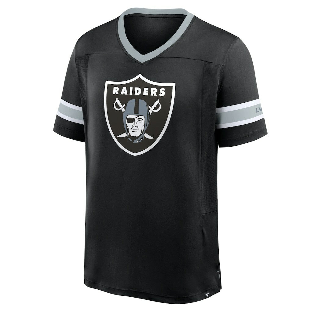 Las Vegas Raiders Hometown Premium Hashmark V-Neck T-Shirt Black | Fanatics