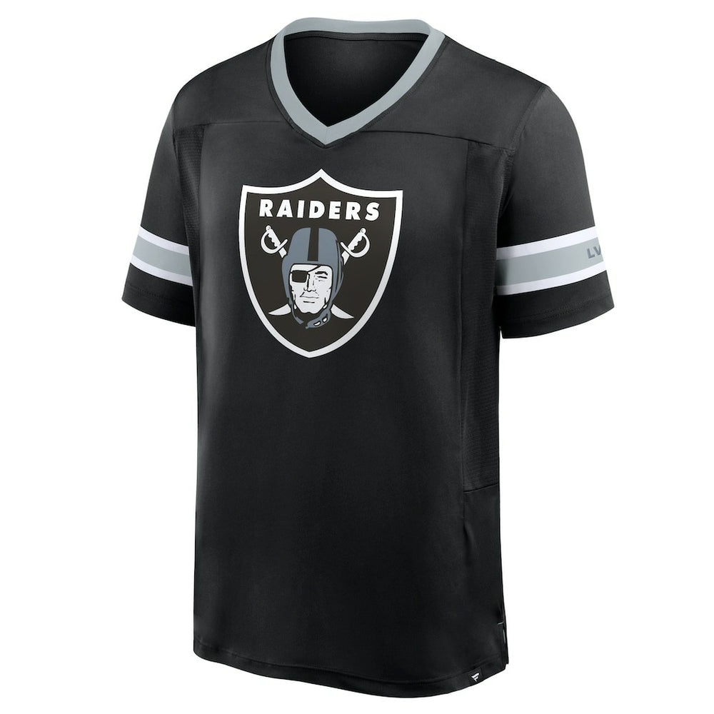 Las Vegas Raiders Hometown Premium Hashmark V-Neck T-Shirt Black | Fanatics