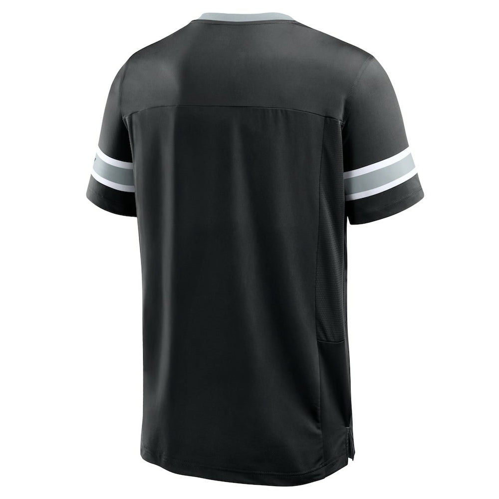 Las Vegas Raiders Hometown Premium Hashmark V-Neck T-Shirt Black | Fanatics