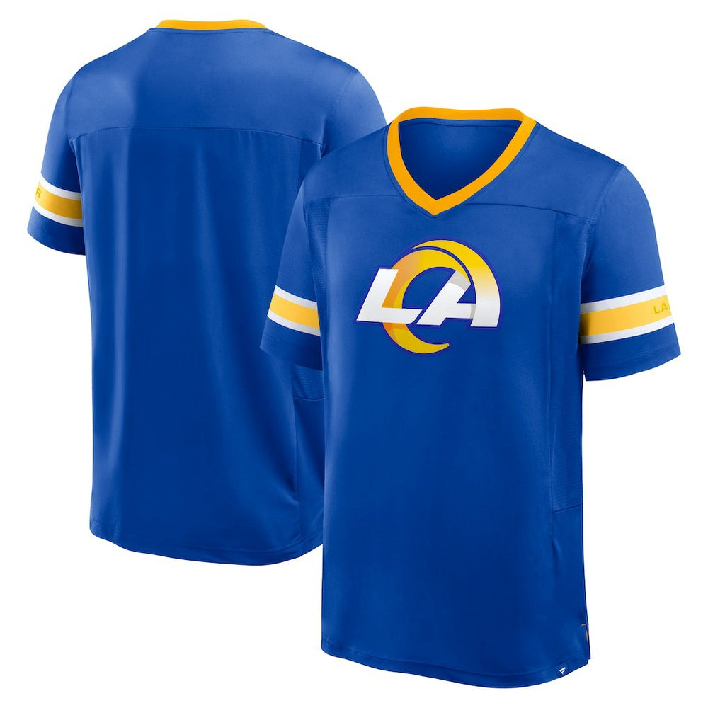 Los Angeles Rams Hometown Premium Hashmark V-Neck T-Shirt Royal | Fanatics
