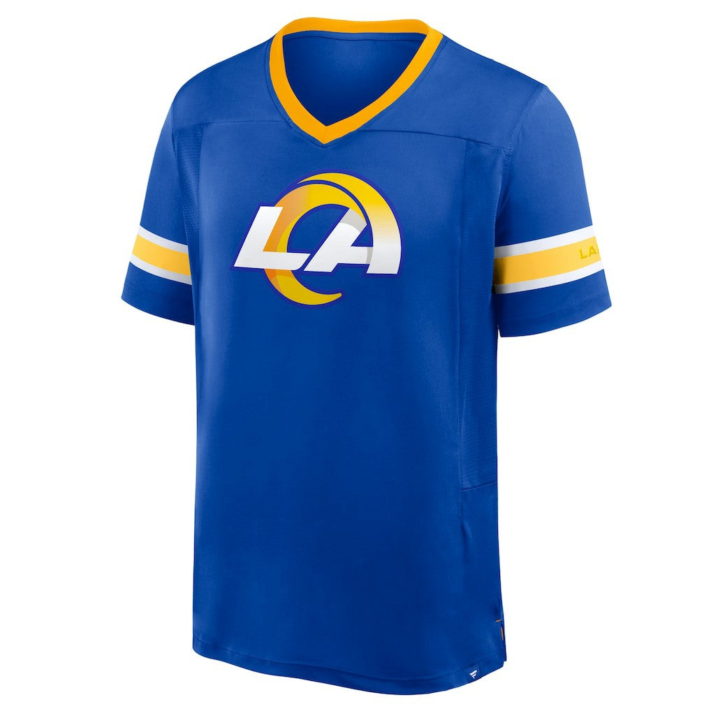 Los Angeles Rams Hometown Premium Hashmark V-Neck T-Shirt Royal | Fanatics