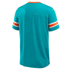 Miami Dolphins Hometown Premium Hashmark V-Neck T-Shirt Aqua | Fanatics