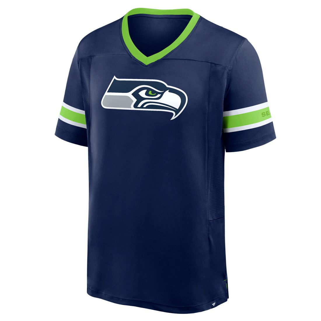 Seattle Seahawks Hometown Premium Hashmark V-Neck T-Shirt College Navy | Fanatics