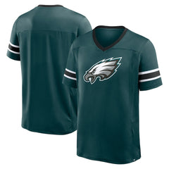 Philadelphia Eagles Hometown Premium Hashmark V-Neck T-Shirt Midnight Green | Fanatics