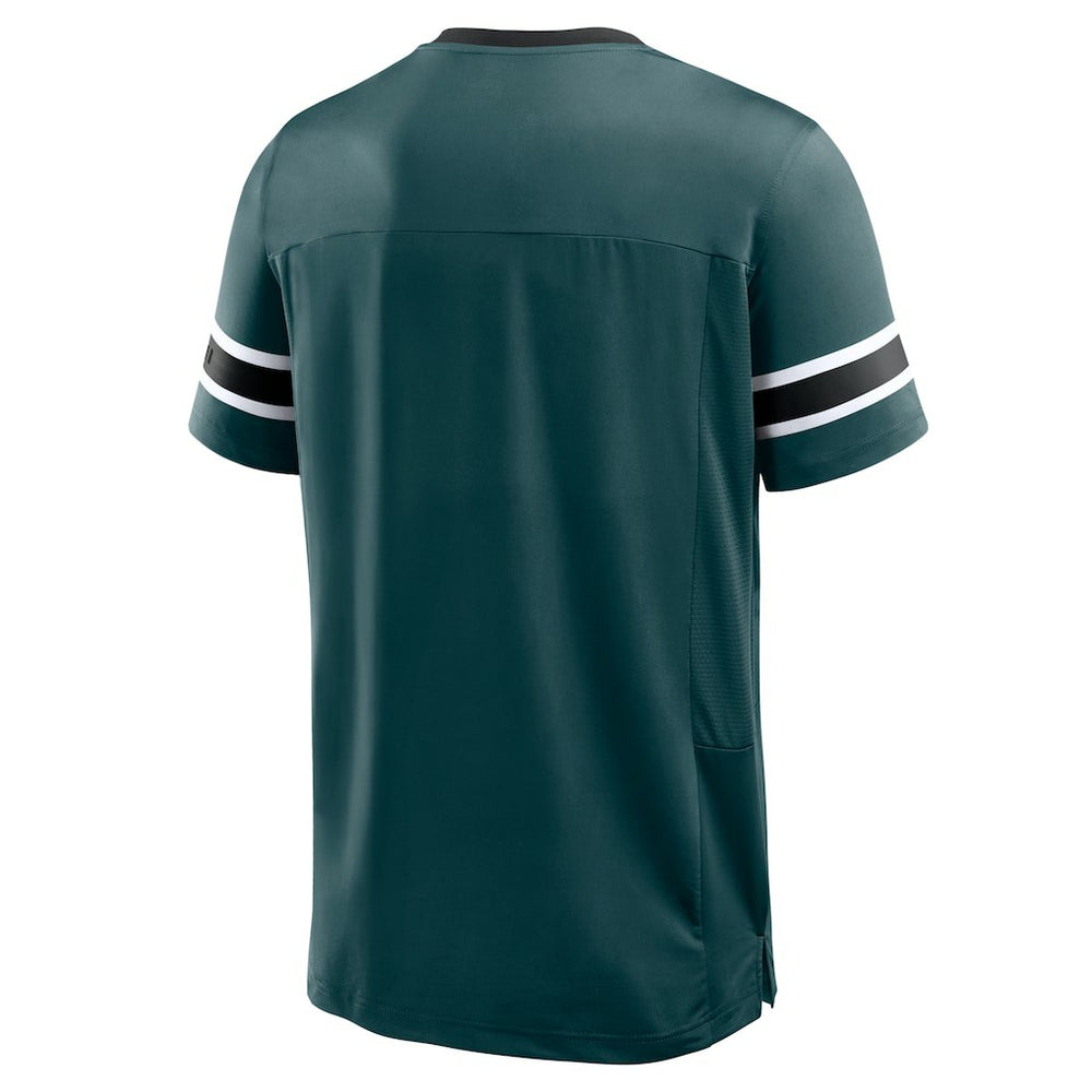Philadelphia Eagles Hometown Premium Hashmark V-Neck T-Shirt Midnight Green | Fanatics