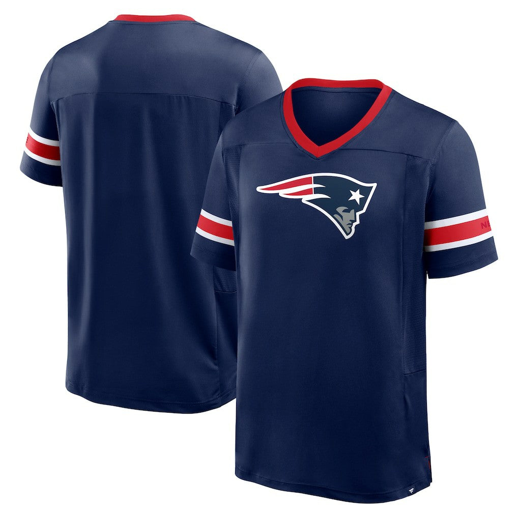 New England Patriots Hometown Premium Hashmark V-Neck T-Shirt Navy | Fanatics