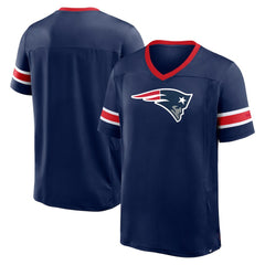 New England Patriots Hometown Premium Hashmark V-Neck T-Shirt Navy | Fanatics