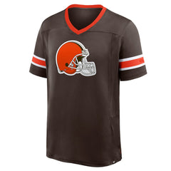 Cleveland Browns Hometown Premium Hashmark V-Neck T-Shirt Brown | Fanatics