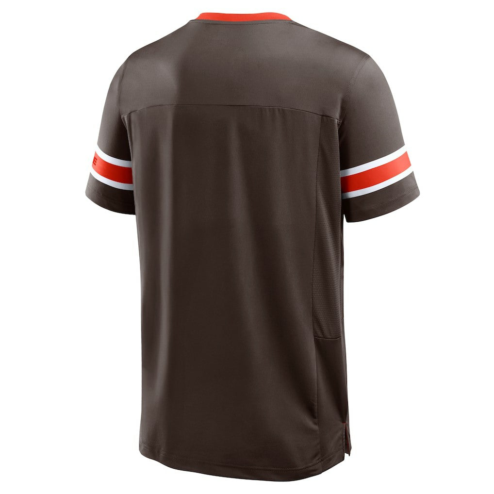 Cleveland Browns Hometown Premium Hashmark V-Neck T-Shirt Brown | Fanatics