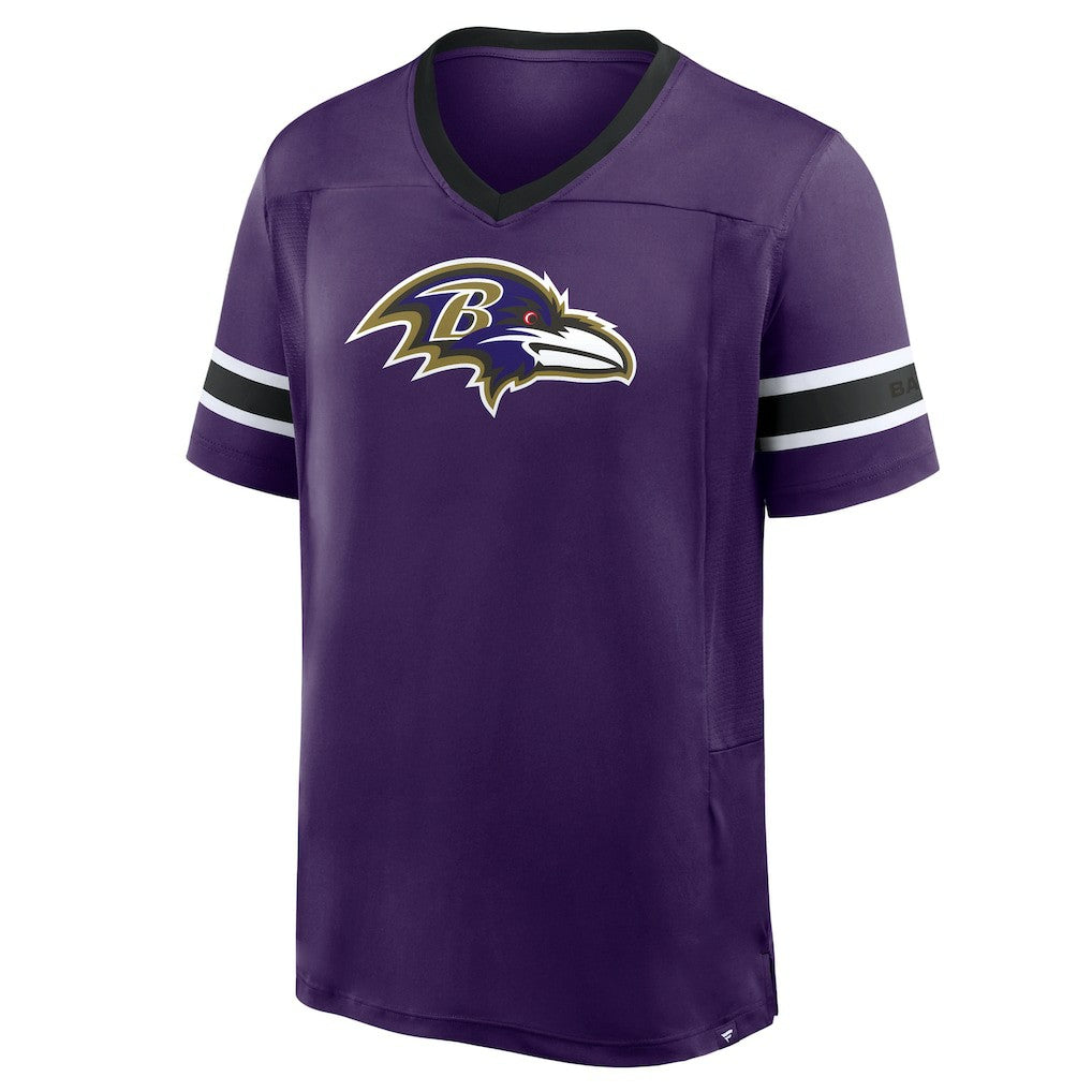 Baltimore Ravens Hometown Premium Hashmark V-Neck T-Shirt Purple | Fanatics