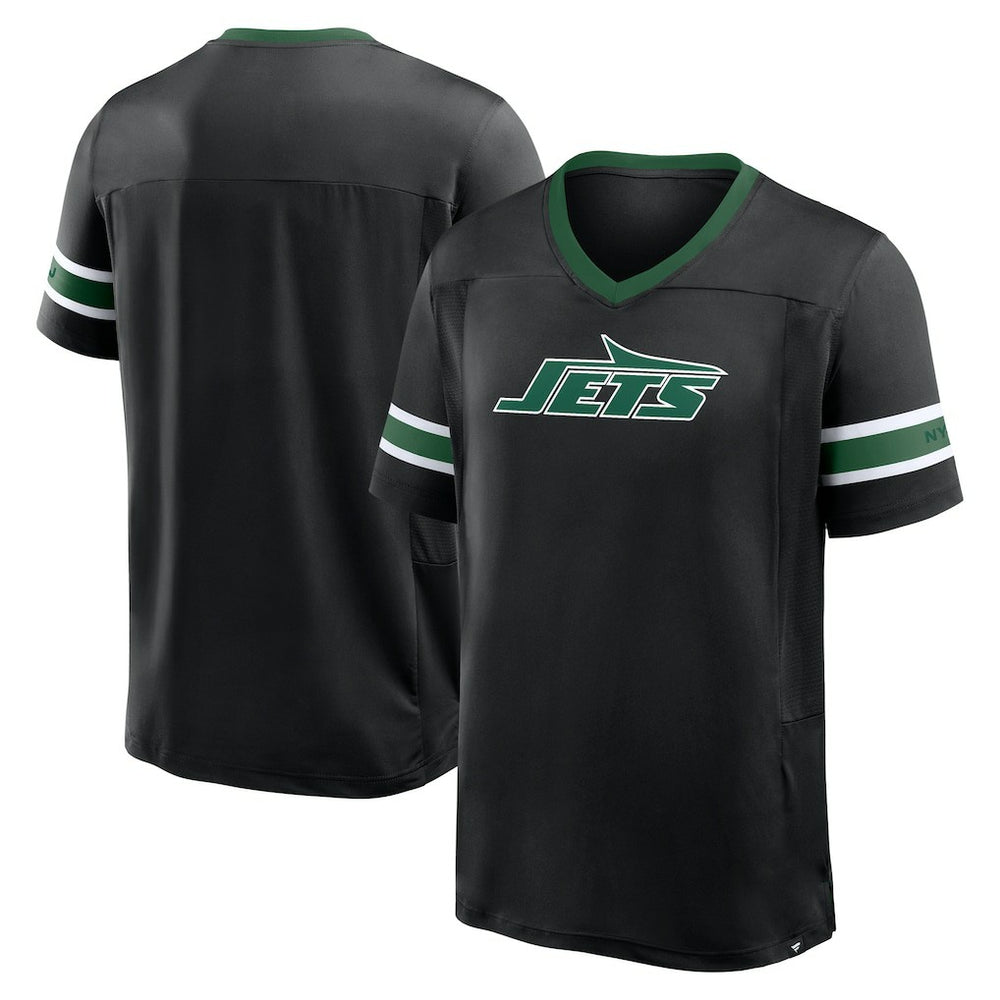 New York Jets Redzone Hashmark V-Neck T-Shirt Black | Fanatics
