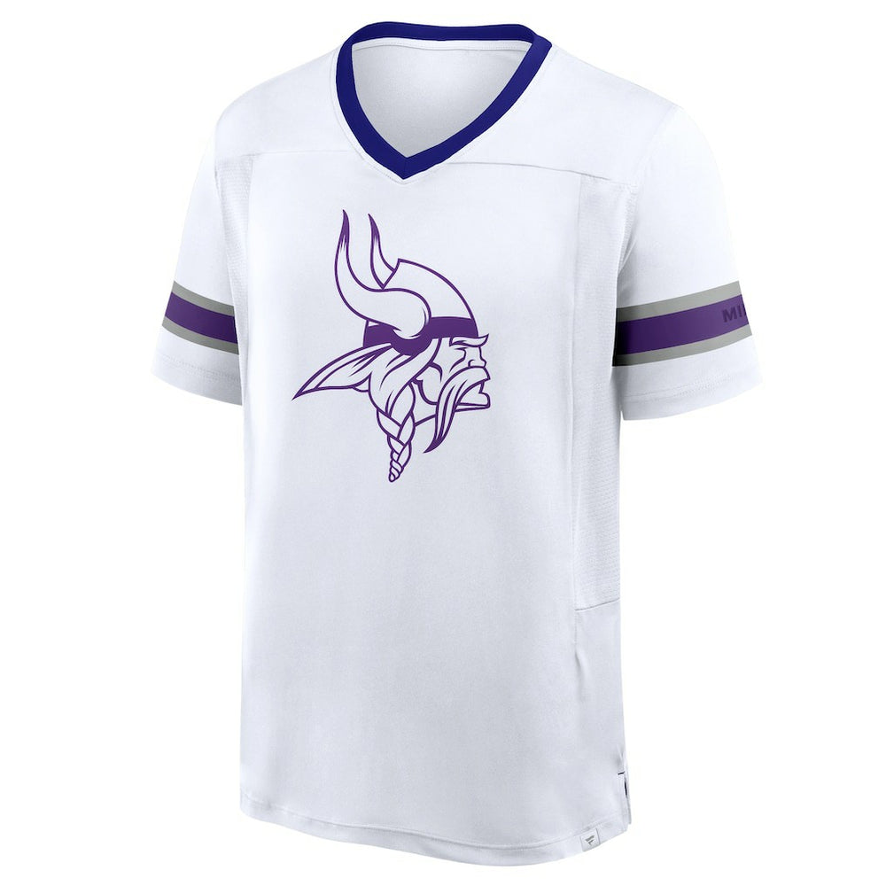 Minnesota Vikings Redzone Hashmark V-Neck T-Shirt White | Fanatics