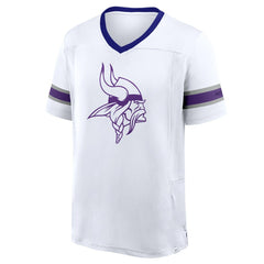Minnesota Vikings Redzone Hashmark V-Neck T-Shirt White | Fanatics