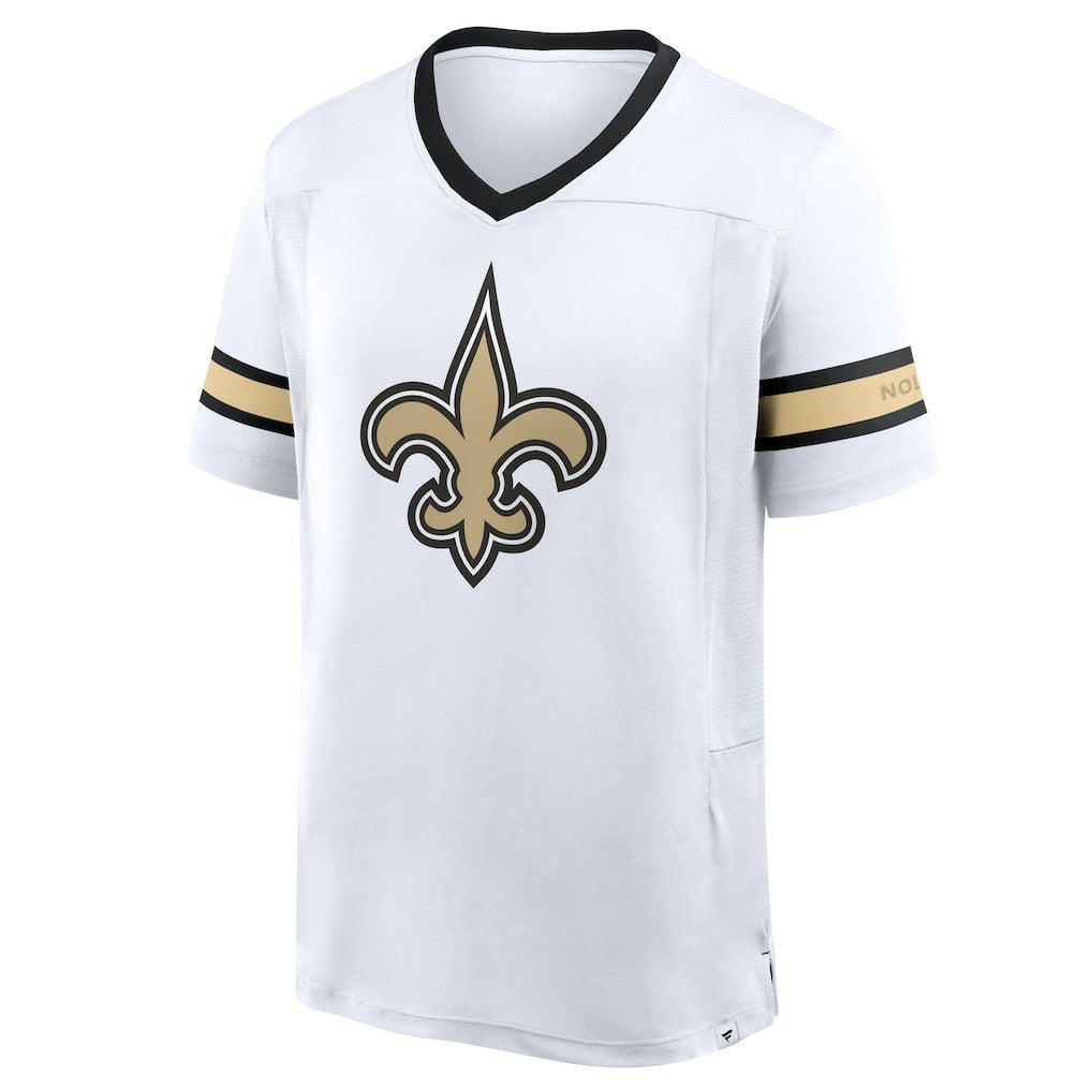 New Orleans Saints Redzone Hashmark V-Neck T-Shirt White | Fanatics