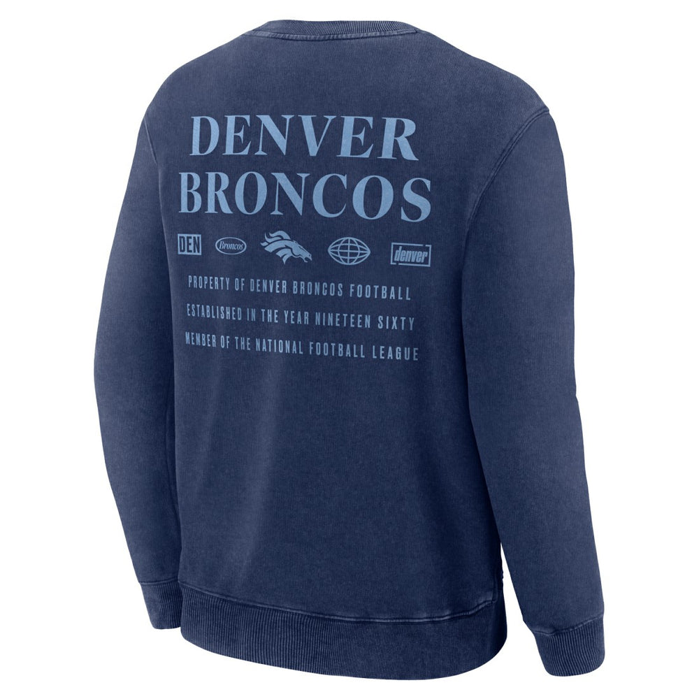 Denver Broncos Deep Route Pullover Sweatshirt Navy | Fanatics