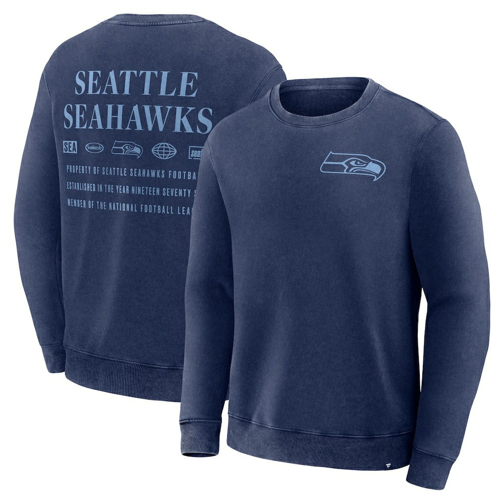 Seattle Seahawks Deep Route Pullover Sweatshirt Navy | Fanatics