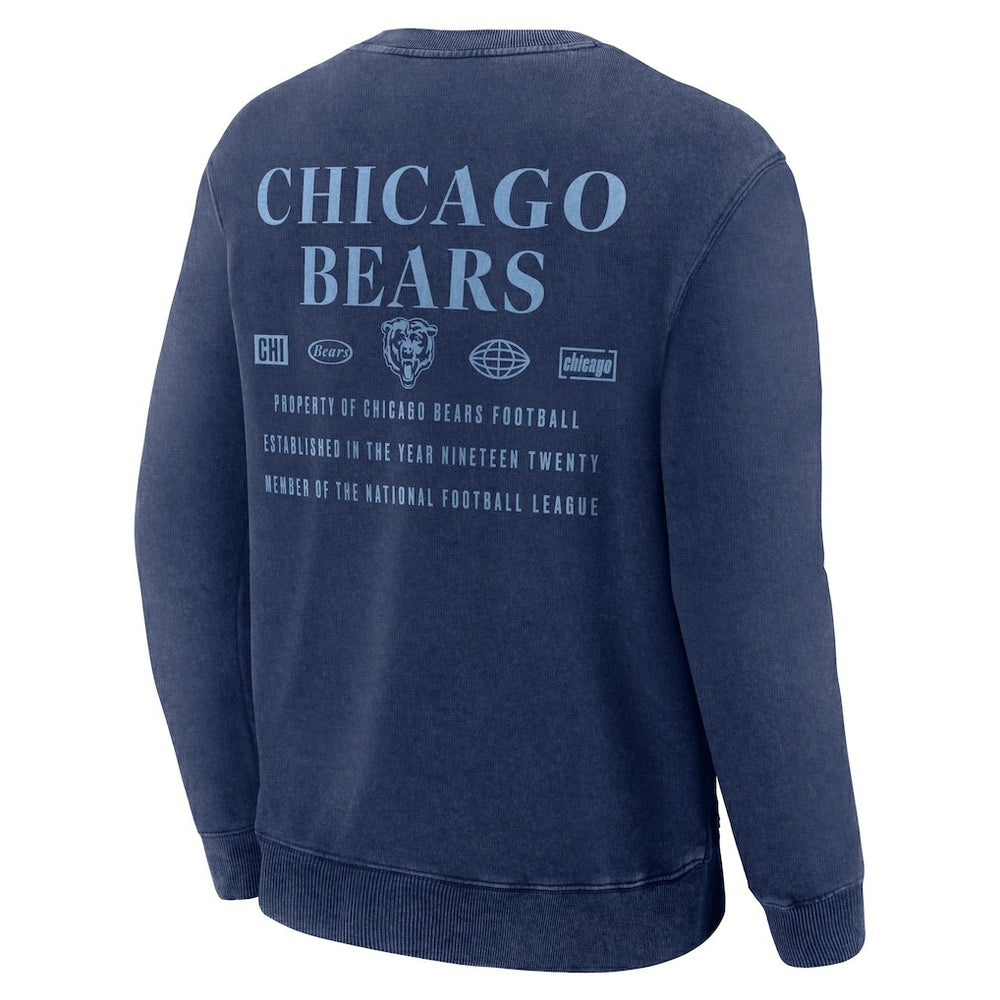 Chicago Bears Deep Route Pullover Sweatshirt Navy | Fanatics