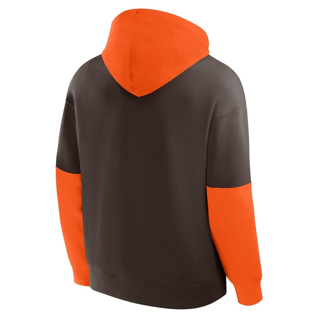 Cleveland Browns Helmet Retro Pullover Hoodie Brown | Fanatics