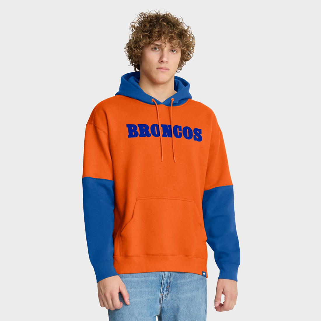 Denver Broncos Helmet Retro Pullover Hoodie Orange | Fanatics
