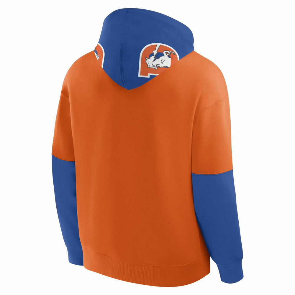 Denver Broncos Helmet Retro Pullover Hoodie Orange | Fanatics