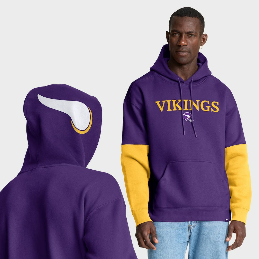 Minnesota Vikings Helmet Retro Pullover Hoodie Purple | Fanatics