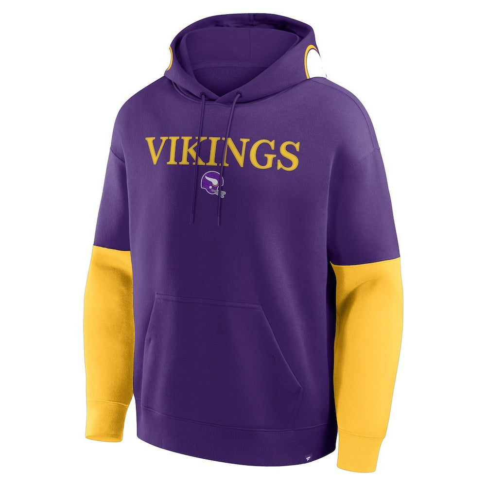 Minnesota Vikings Helmet Retro Pullover Hoodie Purple | Fanatics