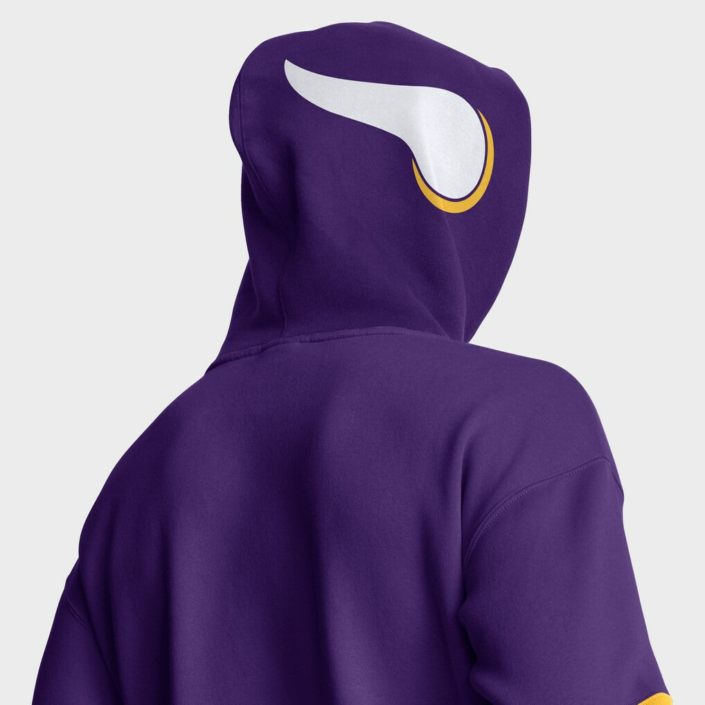 Minnesota Vikings Helmet Retro Pullover Hoodie Purple | Fanatics