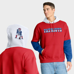 New England Patriots Helmet Retro Pullover Hoodie Red | Fanatics