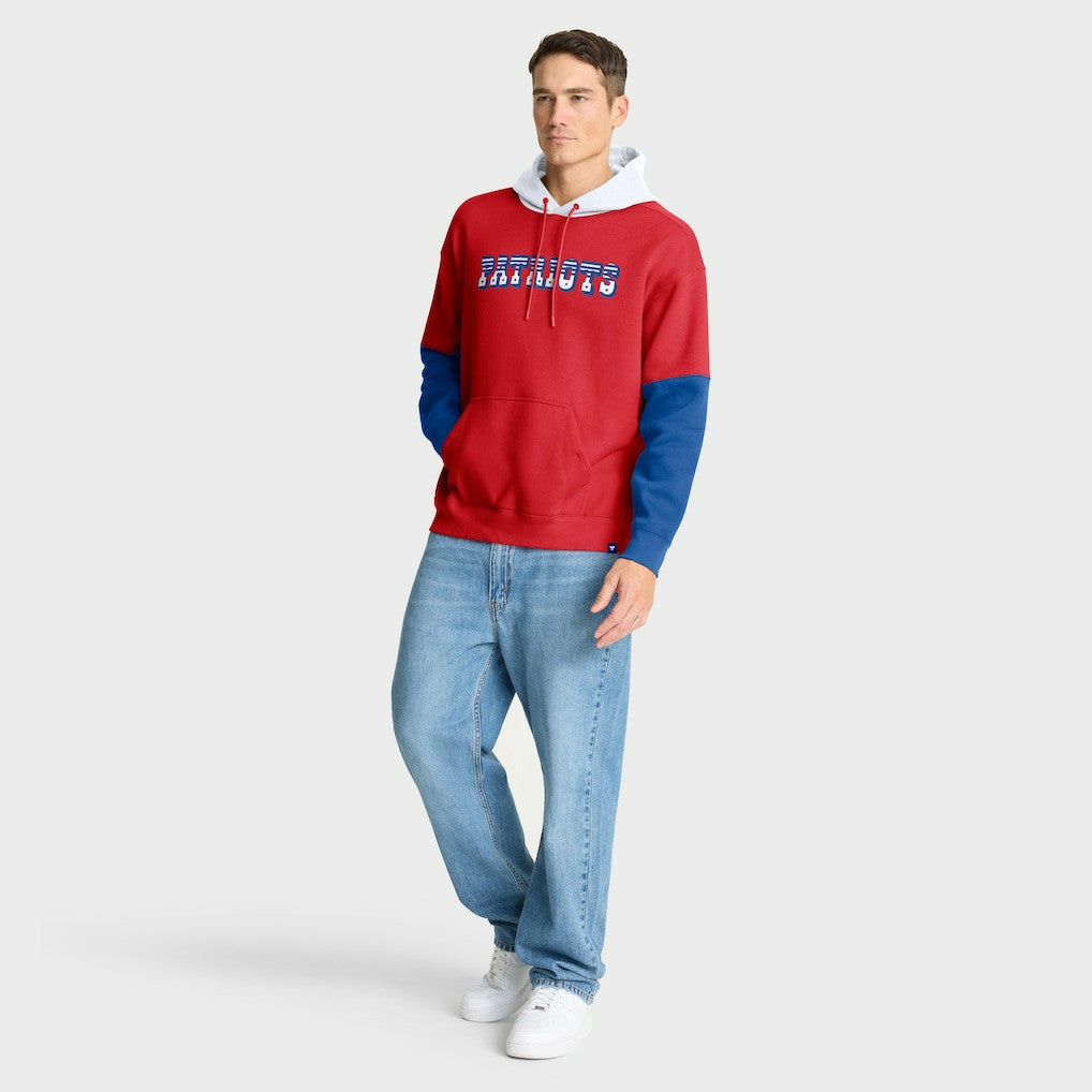 New England Patriots Helmet Retro Pullover Hoodie Red | Fanatics