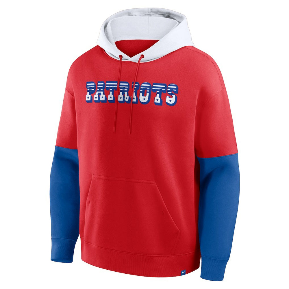 New England Patriots Helmet Retro Pullover Hoodie Red | Fanatics