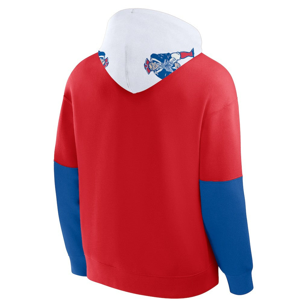 New England Patriots Helmet Retro Pullover Hoodie Red | Fanatics