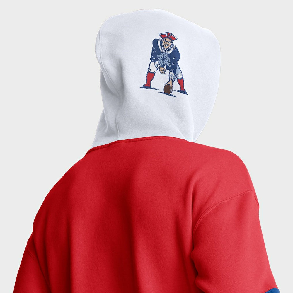 New England Patriots Helmet Retro Pullover Hoodie Red | Fanatics