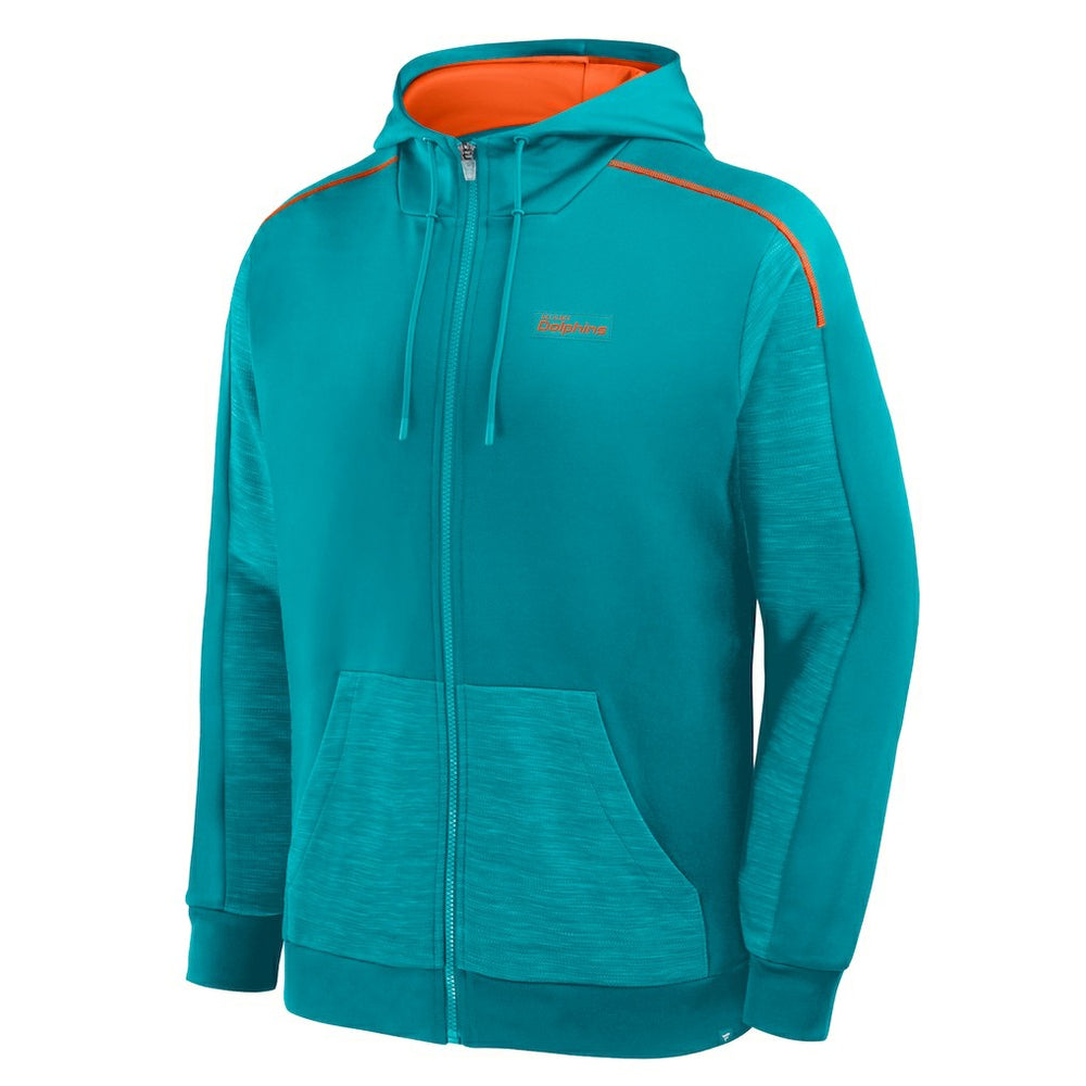 Miami Dolphins Checkdown Pass Full-Zip Hoodie Aqua | Fanatics